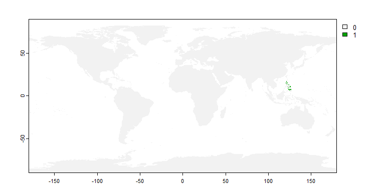 Fig. 8.4 Distribution of a species limited to the Philippines